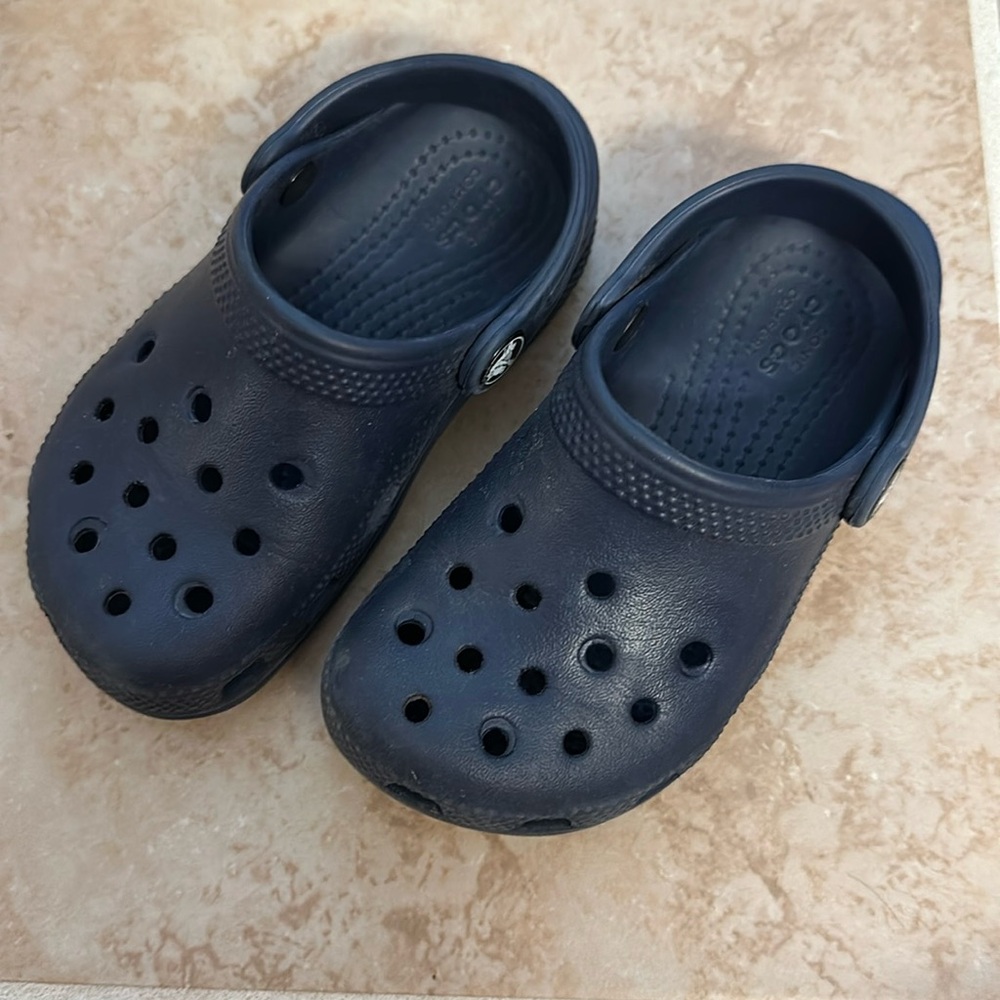 Navy Crocs - toddler size 9